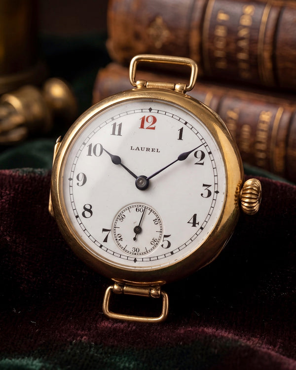 Seikosha Laurel 18k Gold Wristwatch c.1915 | SellSail Antiques